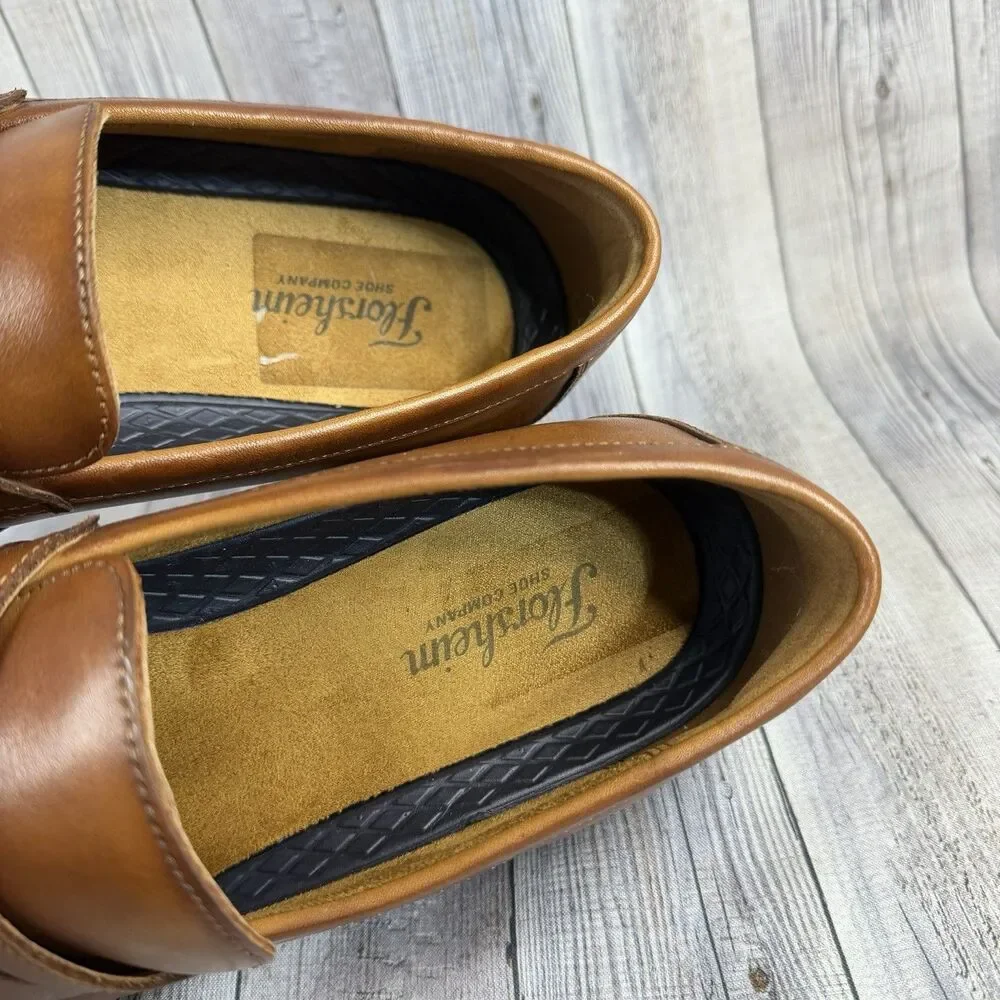 Florsheim Rucci Moc Toe Penny Loafer Men’s Size 10.5 M Soft Cognac Leather Brown